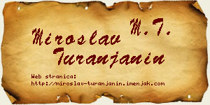 Miroslav Turanjanin vizit kartica